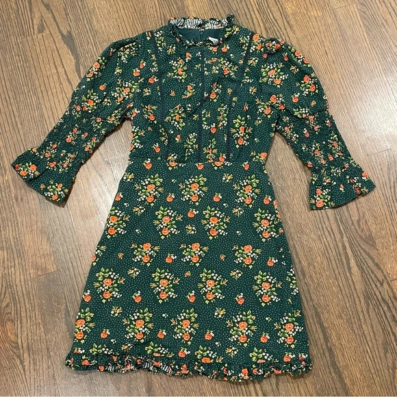 Laura Ashley x UO Maisy Mock Floral Mini Dress small - Picture 3 of 11